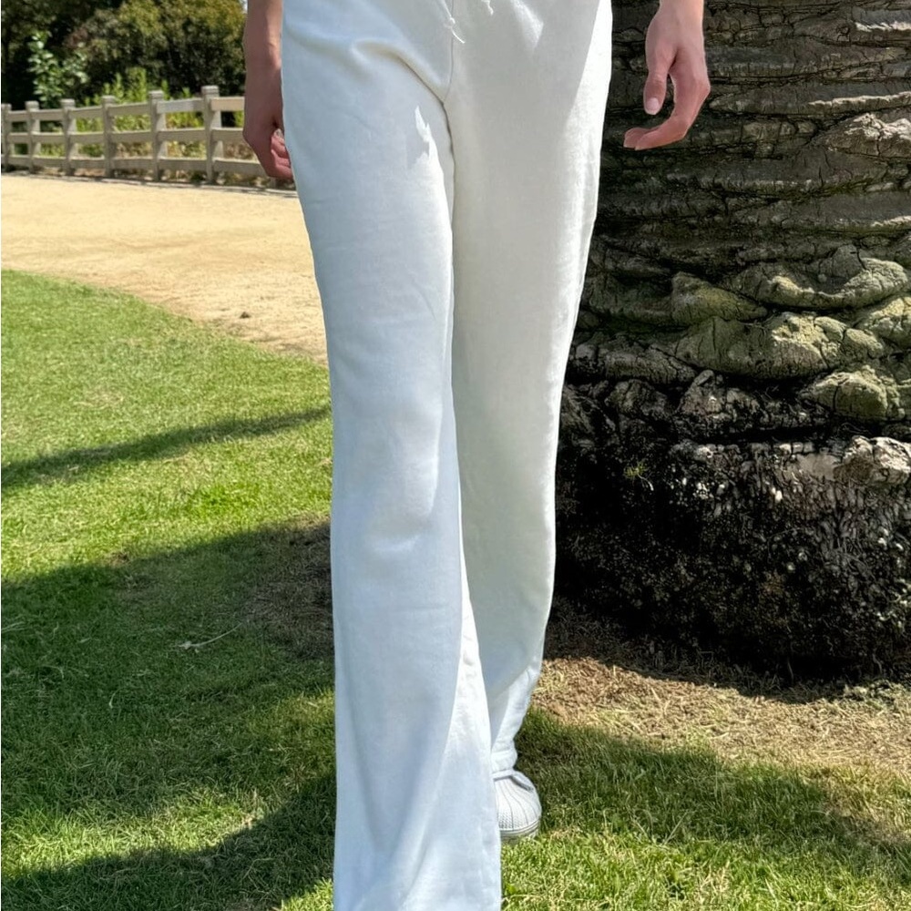 Brandy Melville White Track Pants